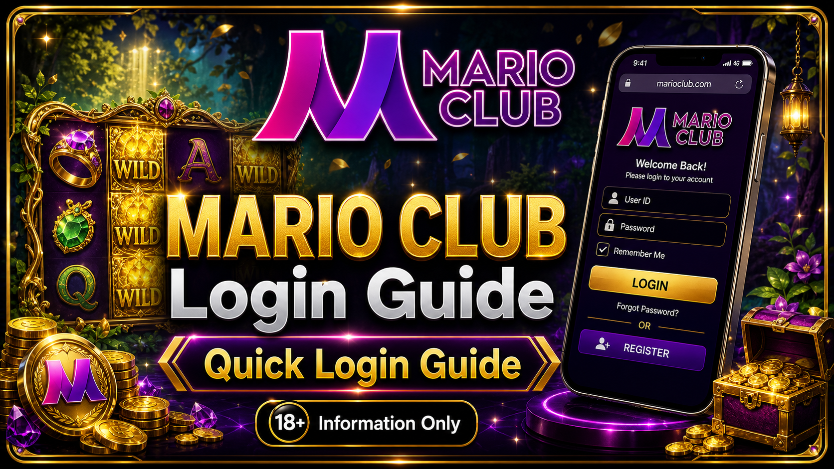 MARIO CLUB Login Guide